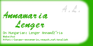 annamaria lenger business card